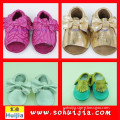 2015 Made In China Good Quality Fashion sweet color tassels sandals and bow girls leisure shoes